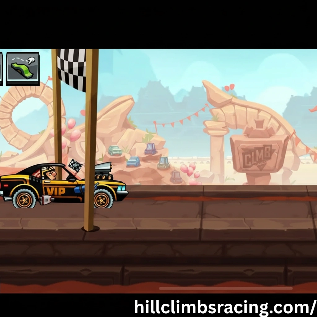 Screenshot of the track editor where players create custom tracks in Hill Climb Racing 2